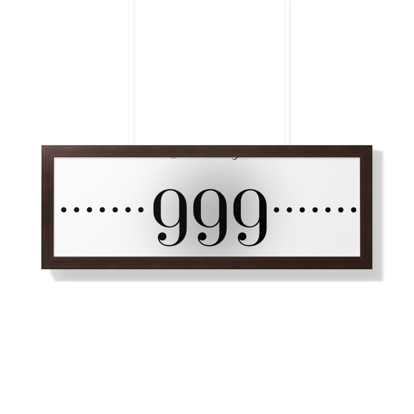Angel Number 999 - Framed Horizontal Poster