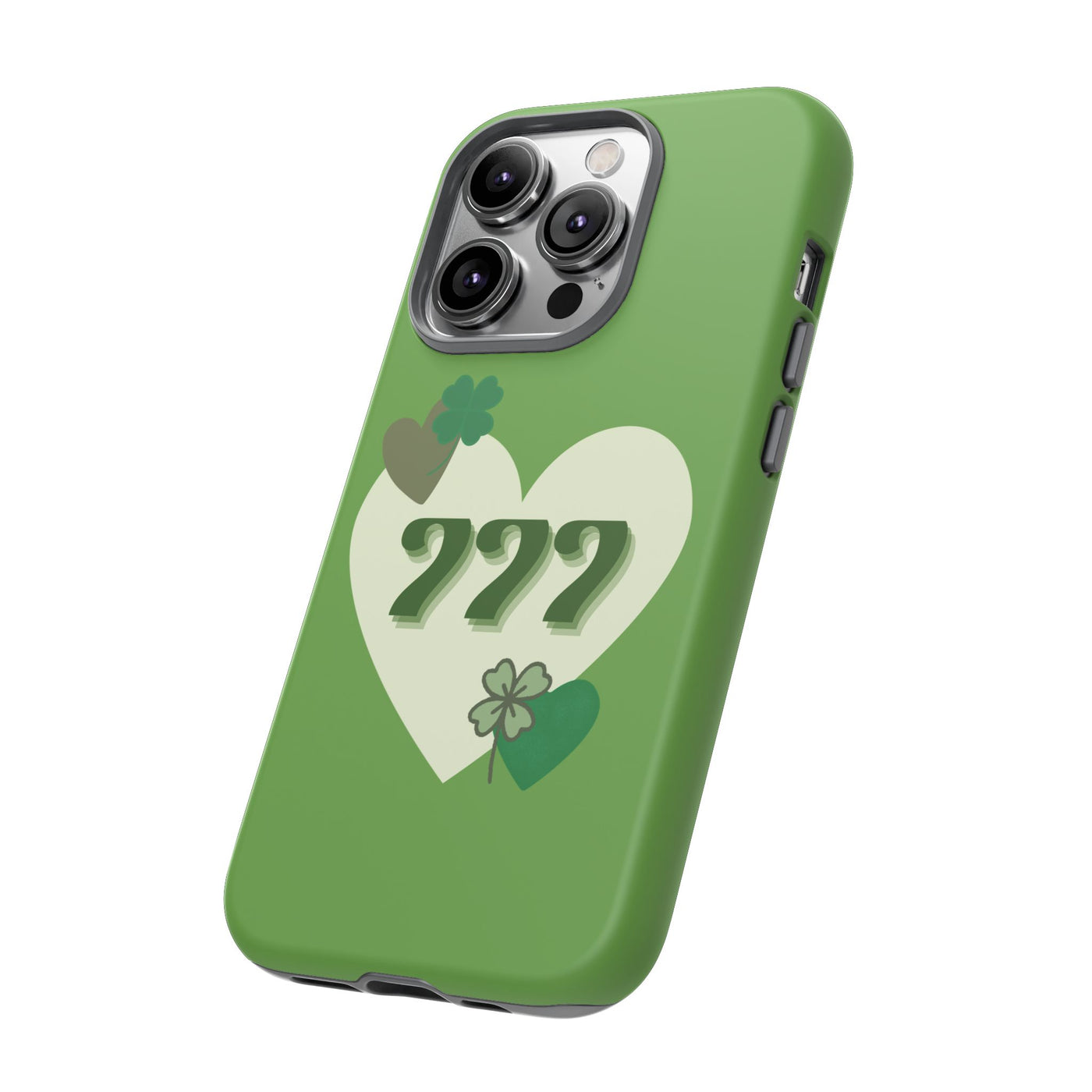 "Aligned in Love & Luck" – 777 Angel Number Heart Phone Case