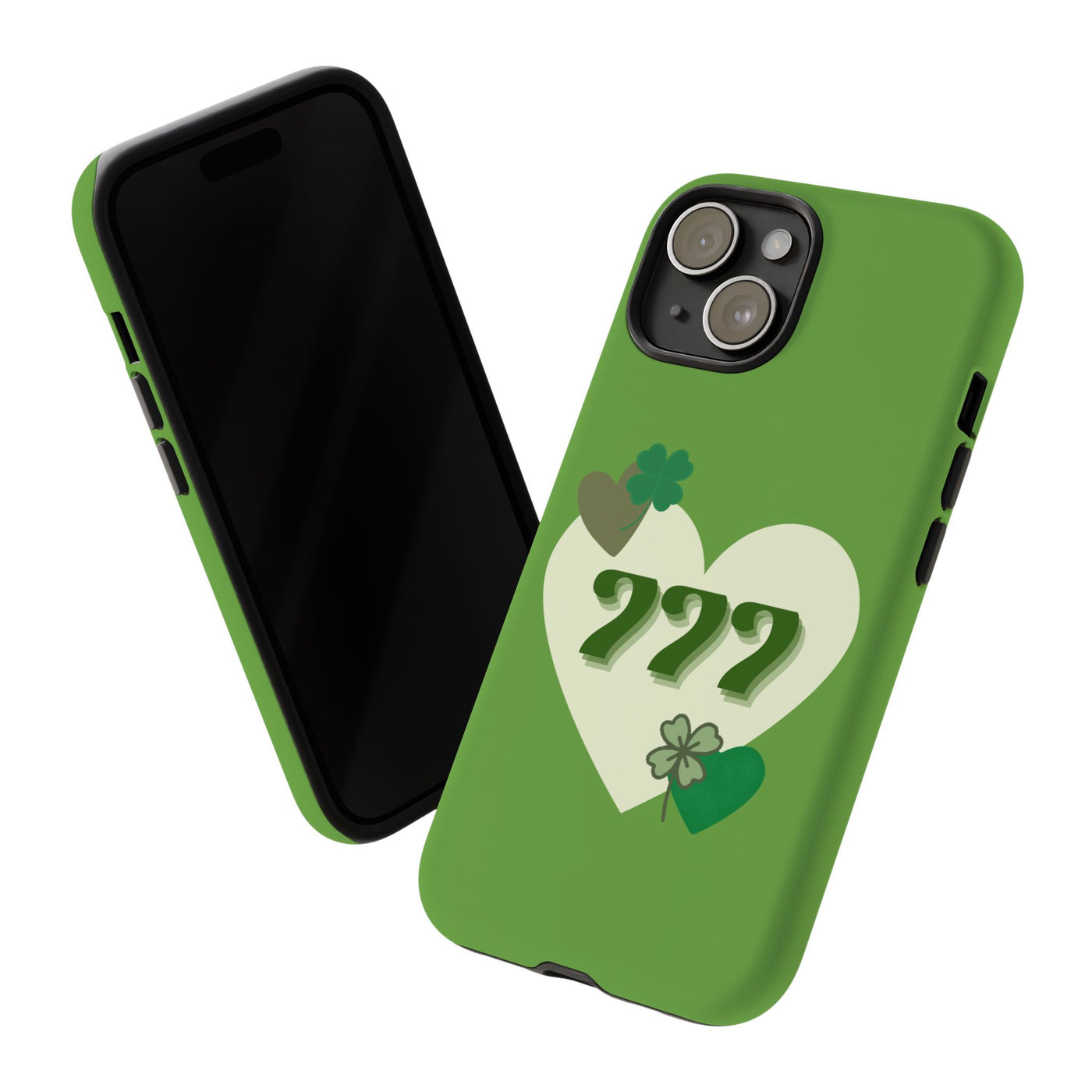 "Aligned in Love & Luck" – 777 Angel Number Heart Phone Case