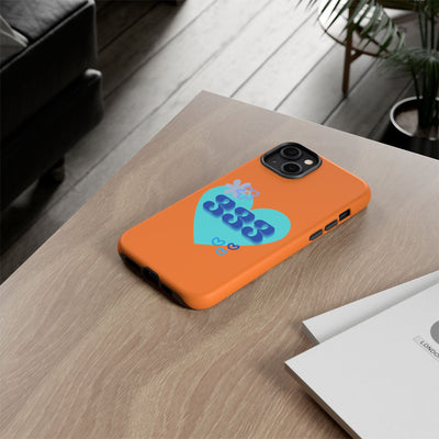 "Speak with Love" – 333 Heart Phone Case