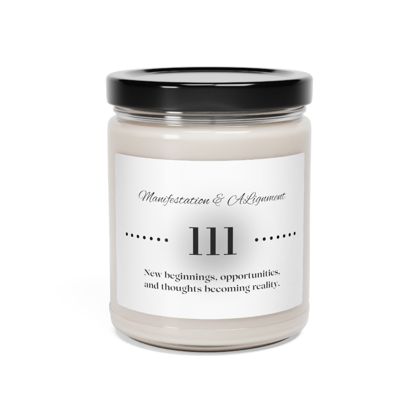 Harmony's Beacon: Angel Number 111 Candle - Scented Soy Candle, 9oz