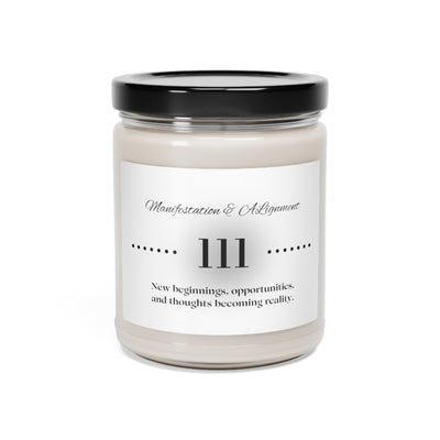 Harmony's Beacon: Angel Number 111 Candle - Scented Soy Candle, 9oz