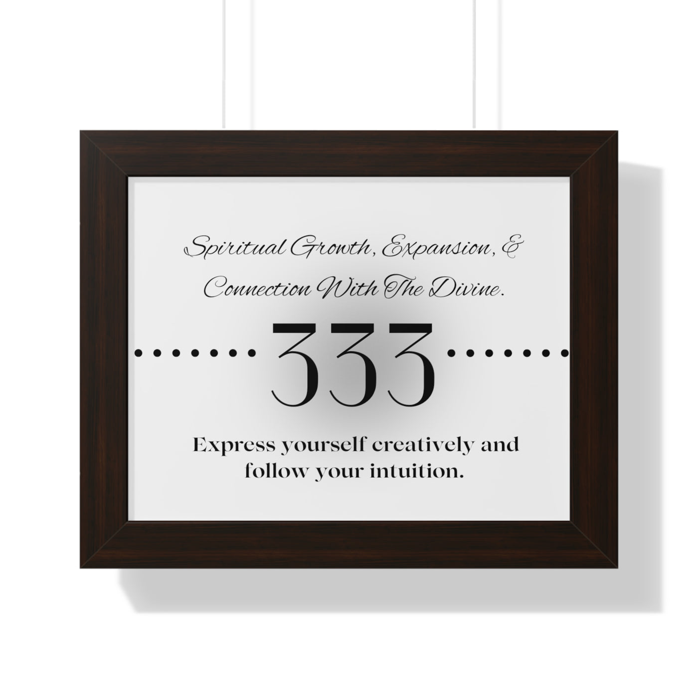 Angel Number 333 - Framed Horizontal Poster