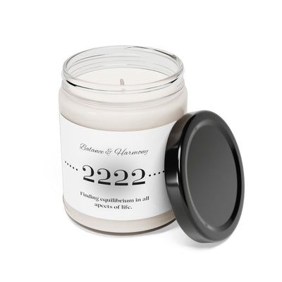 Symphonic Balance: Angel Number 2222 Candle - Scented Soy Candle, 9oz