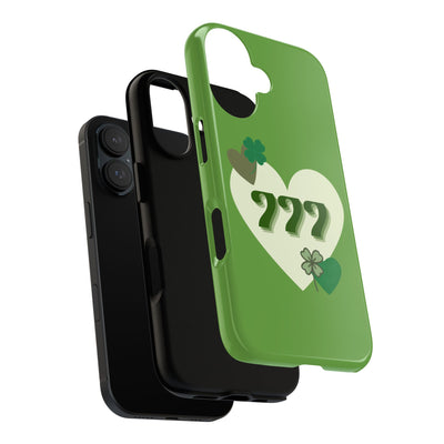 "Aligned in Love & Luck" – 777 Angel Number Heart Phone Case