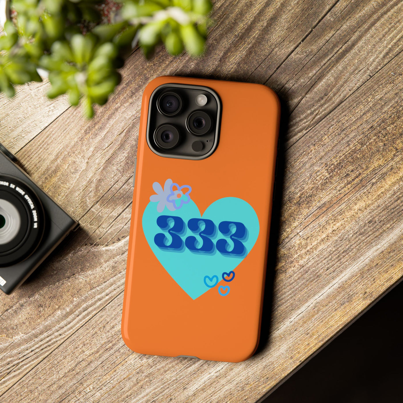 "Speak with Love" – 333 Heart Phone Case