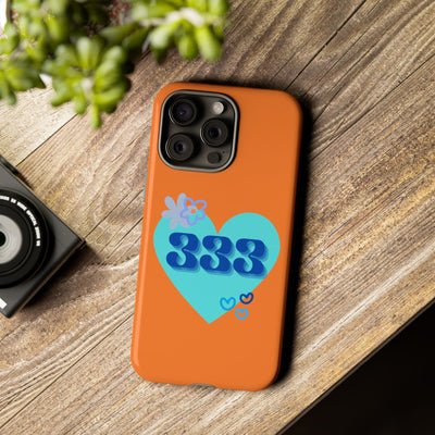 "Speak with Love" – 333 Heart Phone Case