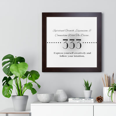Angel Number 333 - Framed Horizontal Poster