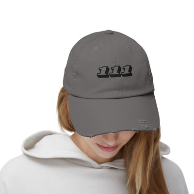Angel Number 111 - Unisex Distressed Cap