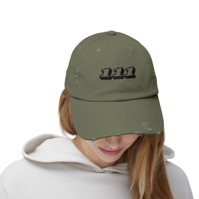 Angel Number 111 - Unisex Distressed Cap
