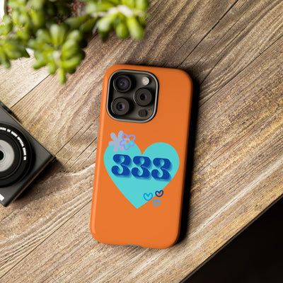 "Speak with Love" – 333 Heart Phone Case