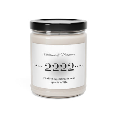 Symphonic Balance: Angel Number 2222 Candle - Scented Soy Candle, 9oz