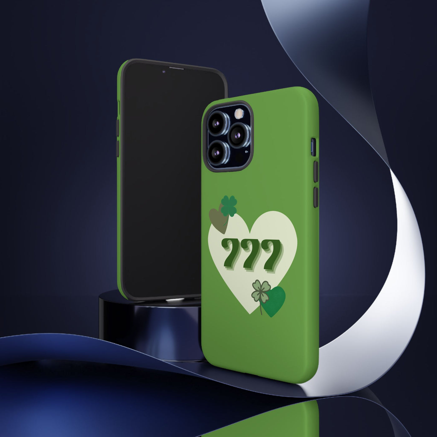 "Aligned in Love & Luck" – 777 Angel Number Heart Phone Case