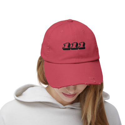 Angel Number 111 - Unisex Distressed Cap