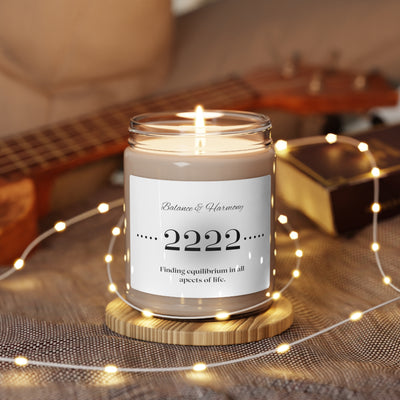 Symphonic Balance: Angel Number 2222 Candle - Scented Soy Candle, 9oz